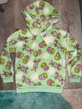 NEW The Grinch Girls Plush Hooded Pullover